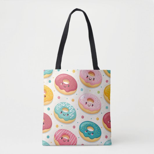 Donuts Patroon Tote Bag (Voorkant)