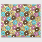 Donuts Patroon Verjaardag Cadeaupapier (Vlak)
