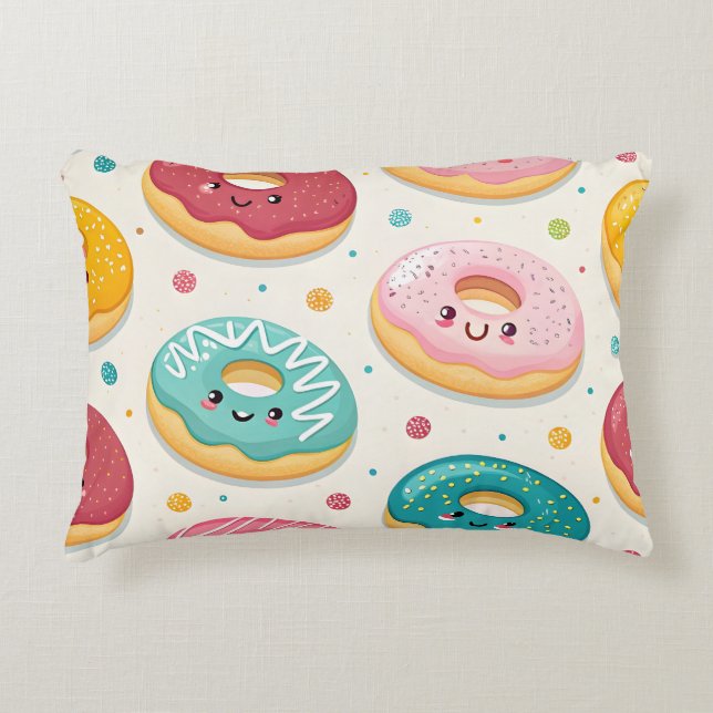 Donuts Pattern Accent Kussen (Voorkant)