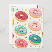 Donuts Pattern Briefkaart (Voorkant / Achterkant)