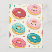 Donuts Pattern Briefkaart (Voorkant)