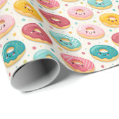Donuts Pattern Cadeaupapier (Rol Hoek)