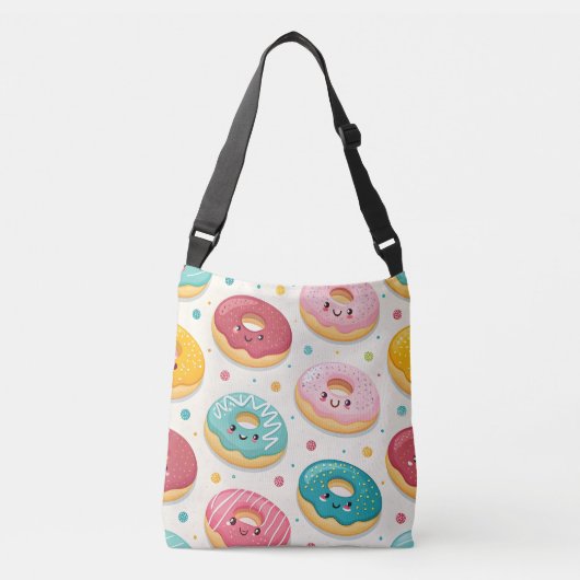 Donuts Pattern Crossbody Tas (Voorkant)