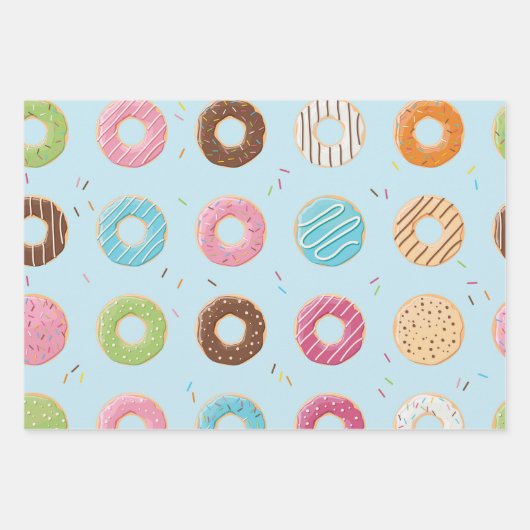 Donuts Pattern Inpakpapier Vel (Voorkant 3)
