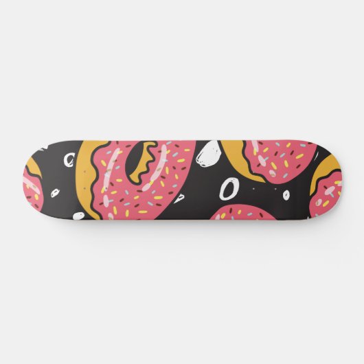 Donuts Pattern Persoonlijk Skateboard (Horizontaal)