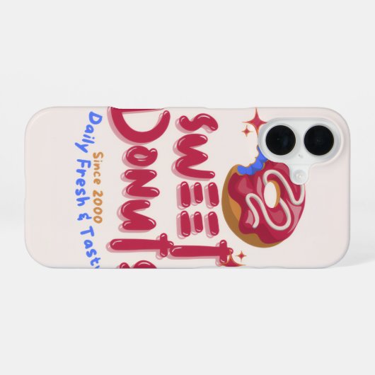 donuts phone case iPhone 16 hoesje (Achterkant horizontaal)