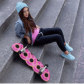 DONUTS PINK GIRLS SKATEBOARDS