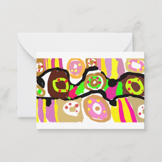 Donuts plezier notitiekaartje (Voorkant)