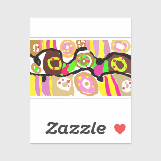 Donuts plezier sticker (Vel)