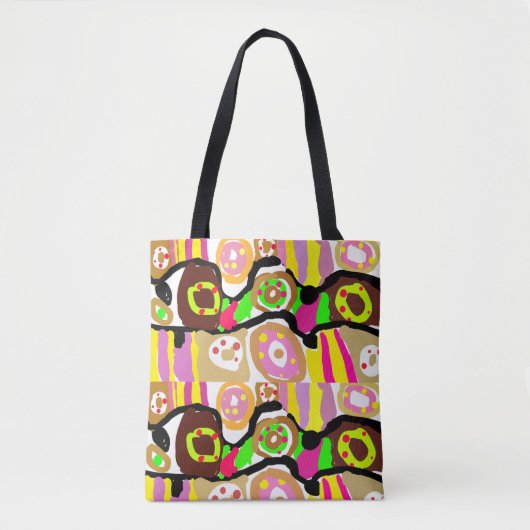 Donuts plezier tote bag (Voorkant)