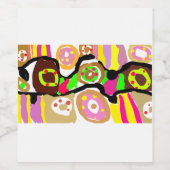 Donuts plezier wijn etiket (Enkel label)