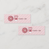 Donuts plus Coffee plus Books Equal Life Bladwijze Mini Visitekaartje (Voorkant / Achterkant)