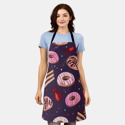 Donuts Print Schort (Gedragen)