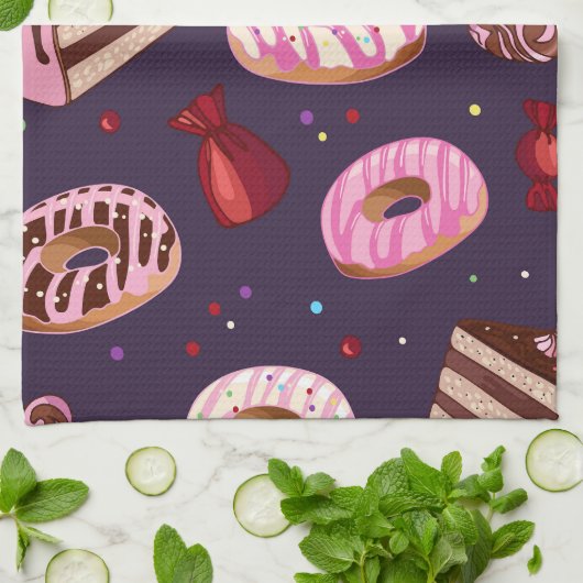 Donuts Print Theedoek (Gevouwen)