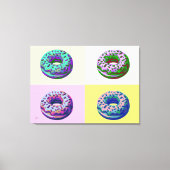 Donuts Retro Style Pop Art Canvas Afdruk (Voorkant)