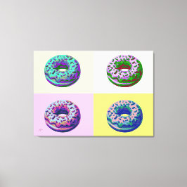 Donuts Retro Style Pop Art  Canvas Afdruk