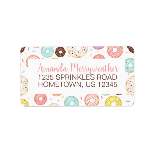 Donuts Return Address Labels (Voorkant)