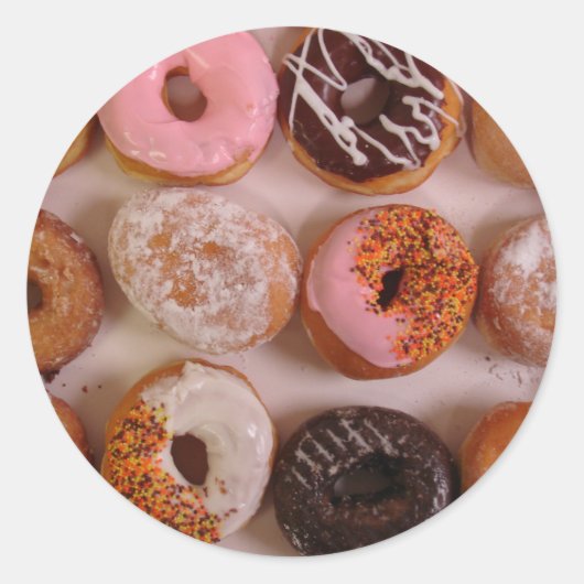 DONUTS! RONDE STICKER (Voorkant)
