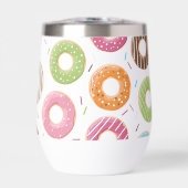 Donuts roze blauw en hapjes chocolade patroon (Voorkant)