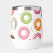Donuts roze blauw en hapjes chocolade patroon (Achterkant)