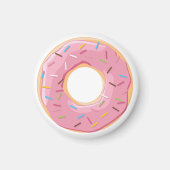 Donuts roze blauw en hapjes chocolade patroon magneet (Voorkant)