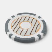 Donuts roze blauw en hapjes chocolade patroon poker chips (Enkel)