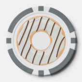 Donuts roze blauw en hapjes chocolade patroon poker chips (Voorkant)