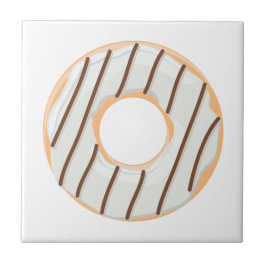 Donuts roze blauw en hapjes chocolade patroon tegeltje