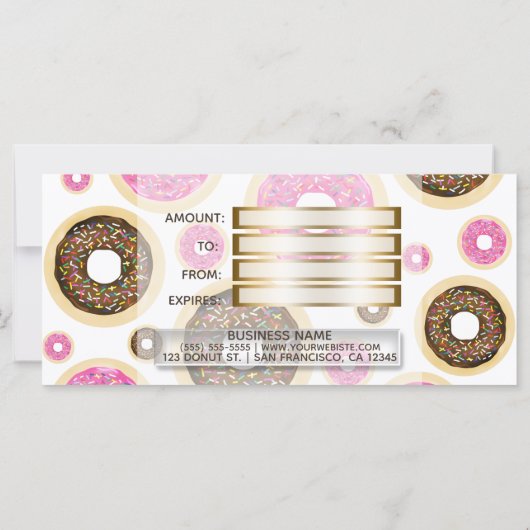 Donuts roze & bruine sprinken Gift Certificate (Achterkant)