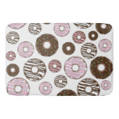 Donuts, roze donuts, bruine donuts badmat (Voorkant)