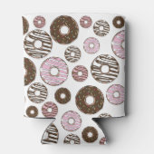 Donuts, roze donuts, bruine donuts blikjeskoeler (Achterkant)
