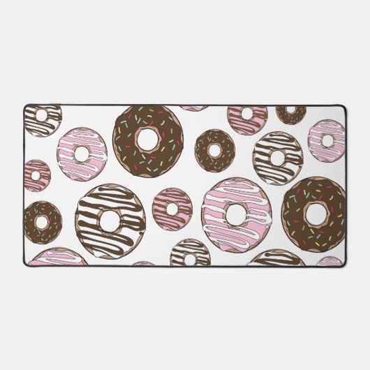 Donuts, roze donuts, bruine donuts bureaumat (Voorkant)