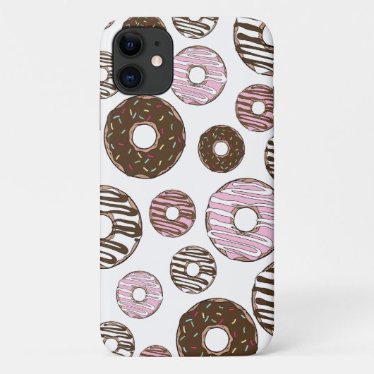 Donuts, roze donuts, bruine donuts Case-Mate iPhone case (Achterkant)