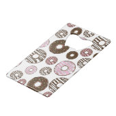 Donuts, roze donuts, bruine donuts creditkaart flessenopener (Voorkant Gekanteld)