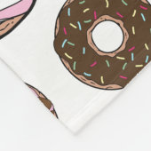Donuts, roze donuts, bruine donuts fleece deken (Hoek)
