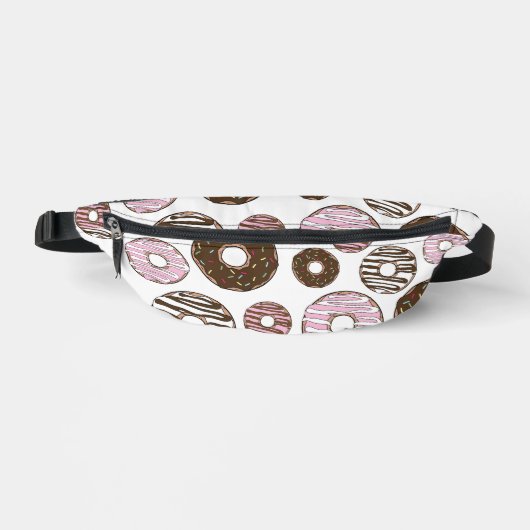 Donuts, roze donuts, bruine donuts heuptasje (Voorkant)