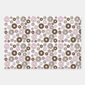 Donuts, roze donuts, bruine donuts inpakpapier vel (Voorkant)