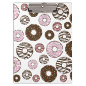 Donuts, roze donuts, bruine donuts klembord (Voorkant)