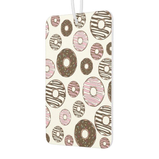 Donuts, roze donuts, bruine donuts luchtverfrisser (Links)