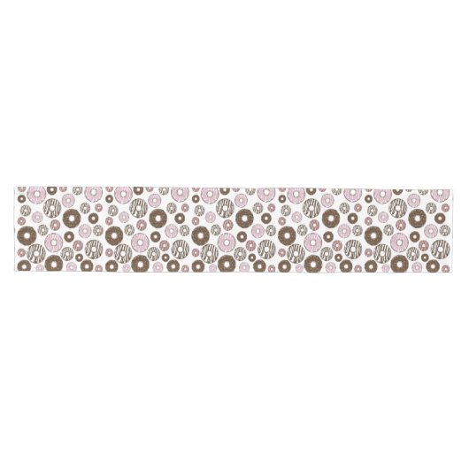 Donuts, roze donuts, bruine donuts medium tafelloper (Horizontaal)