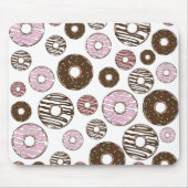 Donuts, roze donuts, bruine donuts muismat (Voorkant)
