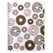Donuts, roze donuts, bruine donuts notitieboek (Voorkant)