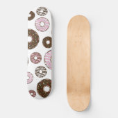 Donuts, roze donuts, bruine donuts persoonlijk skateboard (Voorkant)