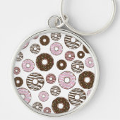 Donuts, roze donuts, bruine donuts sleutelhanger (Voorkant)