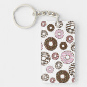 Donuts, roze donuts, bruine donuts sleutelhanger (Voorkant)