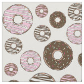 Donuts, roze donuts, bruine donuts stof (Close Up)