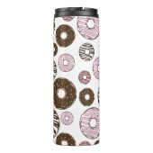Donuts, roze donuts, bruine donuts thermosbeker (Achterkant)