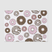 Donuts, roze donuts, bruine donuts tissuepapier (Voorkant)