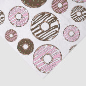 Donuts, roze donuts, bruine donuts tissuepapier (Detail)