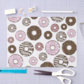 Donuts, roze donuts, bruine donuts tissuepapier (Craft)